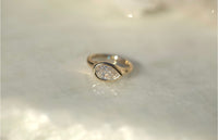 1.05CT Pear Lab Diamond Bezel Set East West
